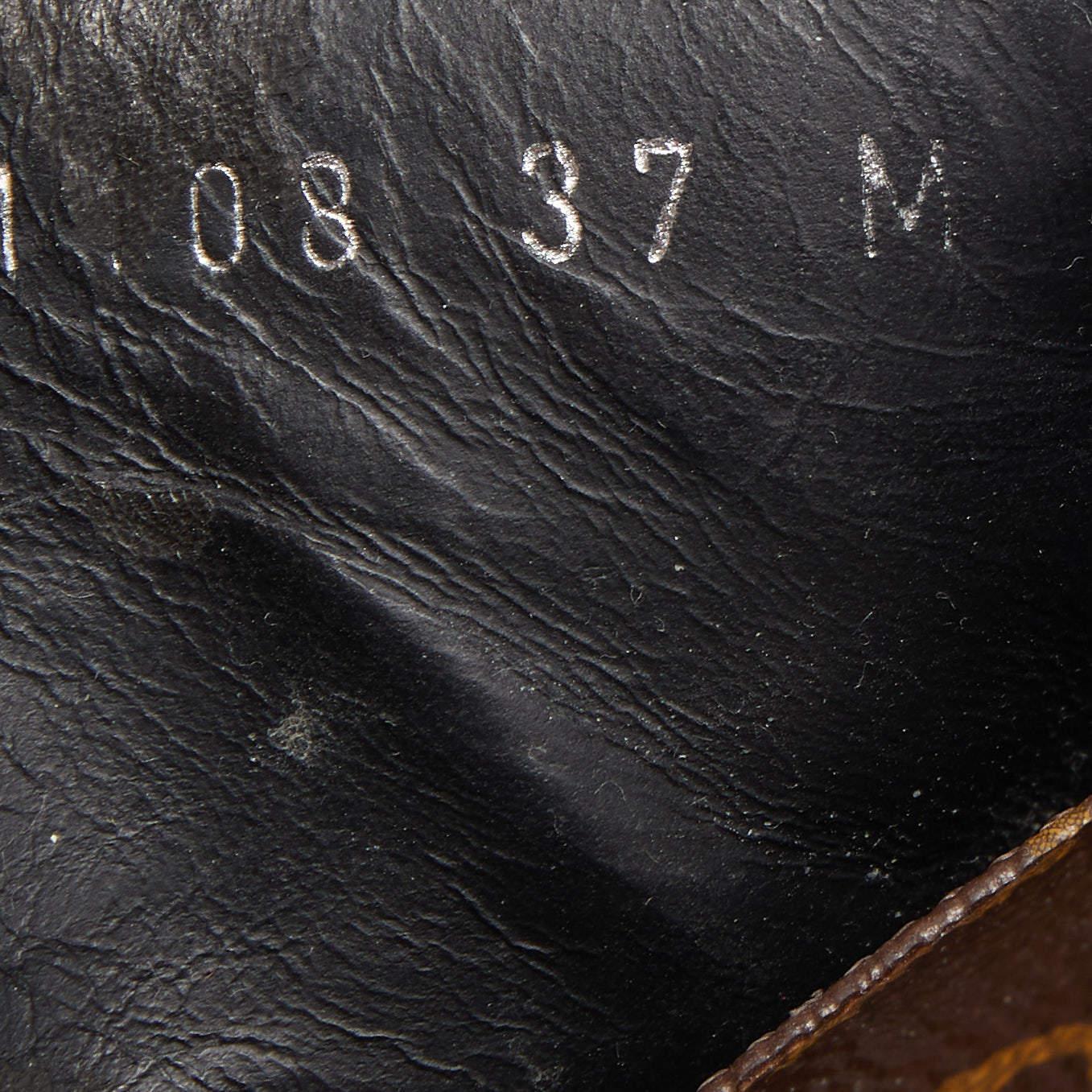 Louis Vuitton Brown Leather Monogram Canvas Wonderland Flat Ranger Boots Size 37 2