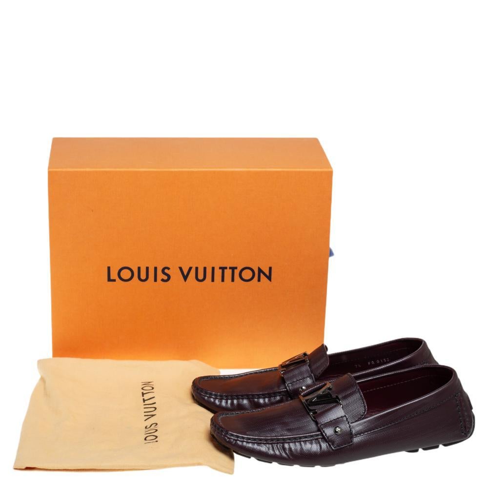 Black Louis Vuitton Brown Leather Monte Carlo Loafers Size 41.5