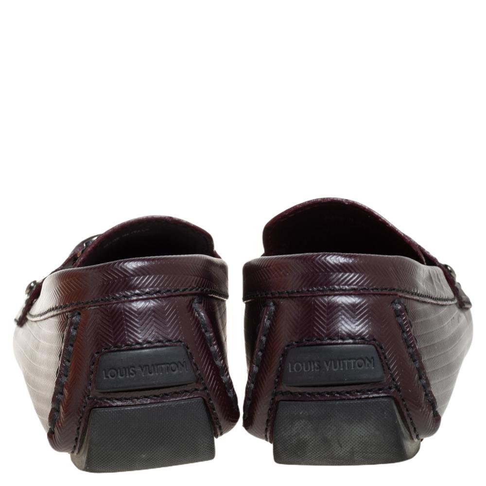 Louis Vuitton Brown Leather Monte Carlo Loafers Size 41.5 In Excellent Condition In Dubai, Al Qouz 2