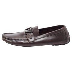 Louis Vuitton Brown Leather Monte Carlo Loafers Size 42