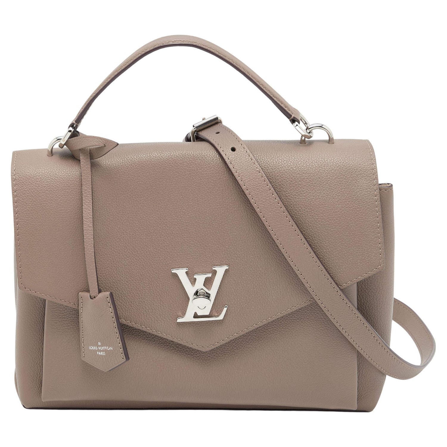 Sold at Auction: Louis Vuitton Black MyLockMe Satchel with Silver