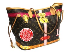 Louis Vuitton Brown Leather Neverfull Trunks Bag