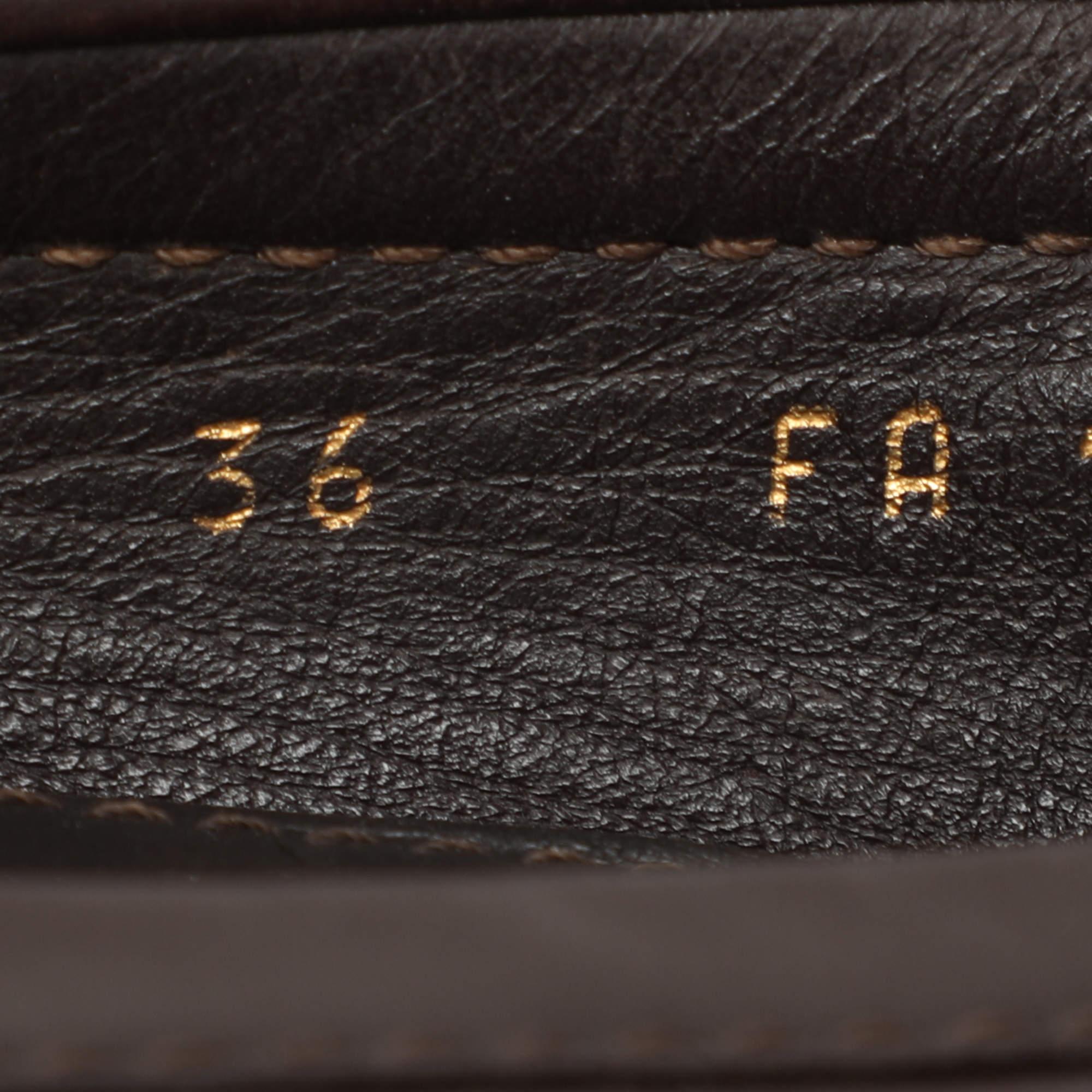 Louis Vuitton Brown Leder Oxford Loafers Größe 36 im Angebot 3