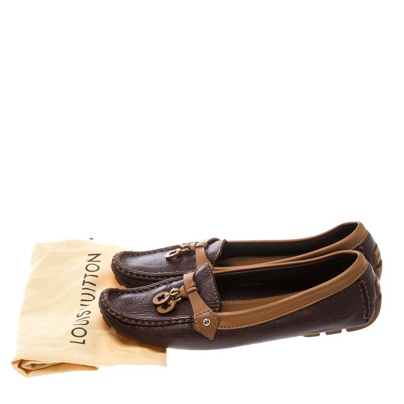 Louis Vuitton Brown Leather Oxford Loafers Size 40 3