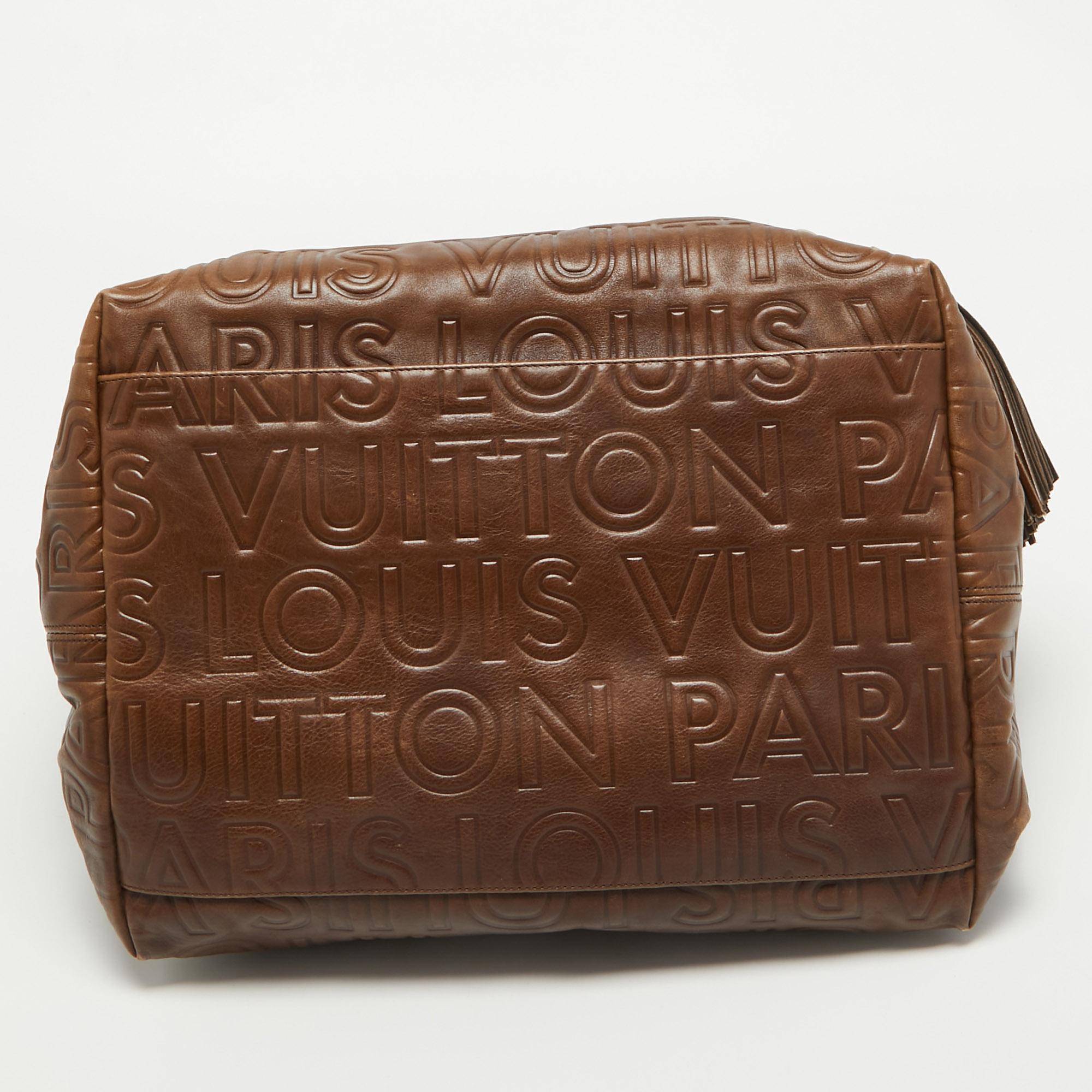 Louis Vuitton Braunes Leder Paris Souple Whisper GM Tasche im Angebot 1