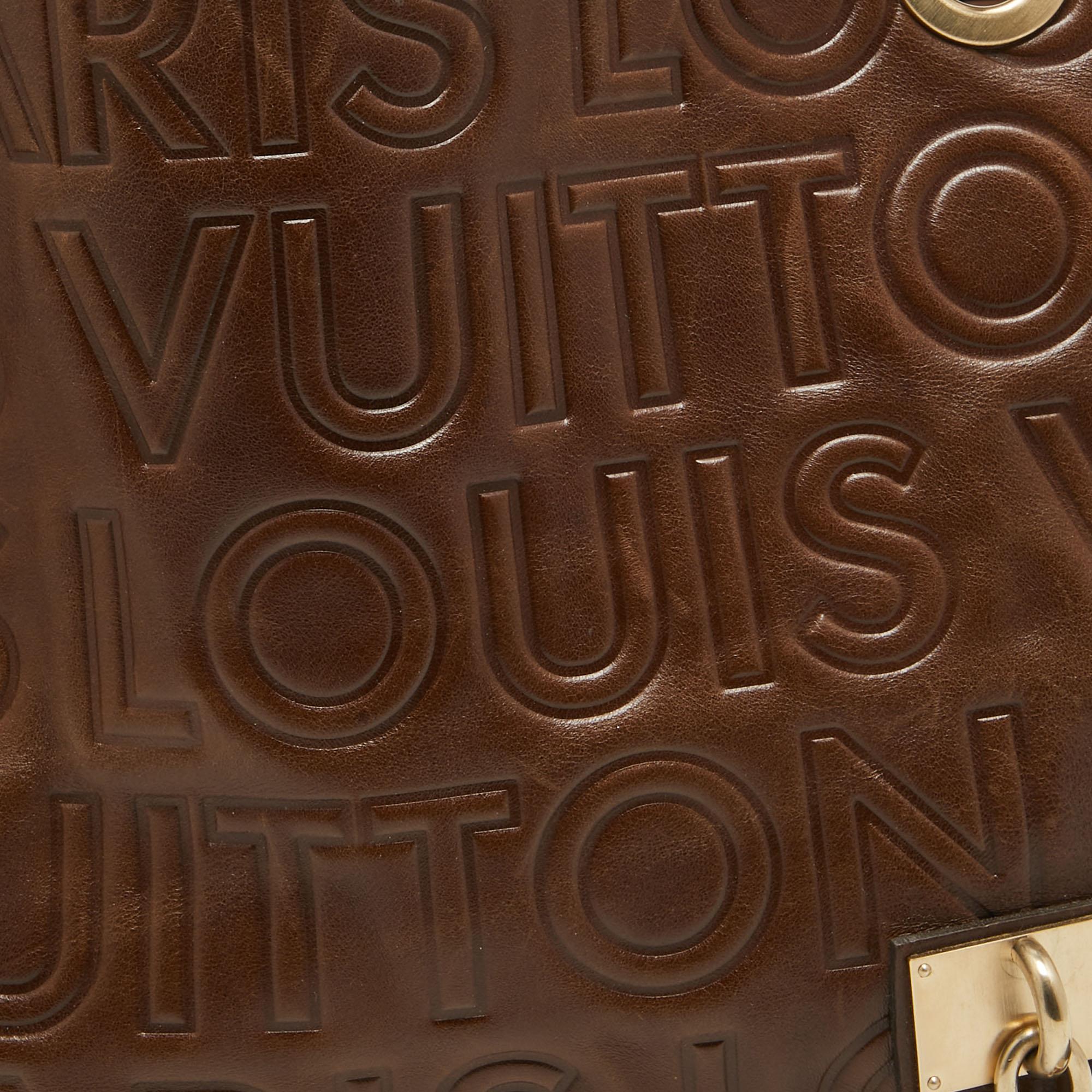 Louis Vuitton Braunes Leder Paris Souple Whisper GM Tasche im Angebot 2