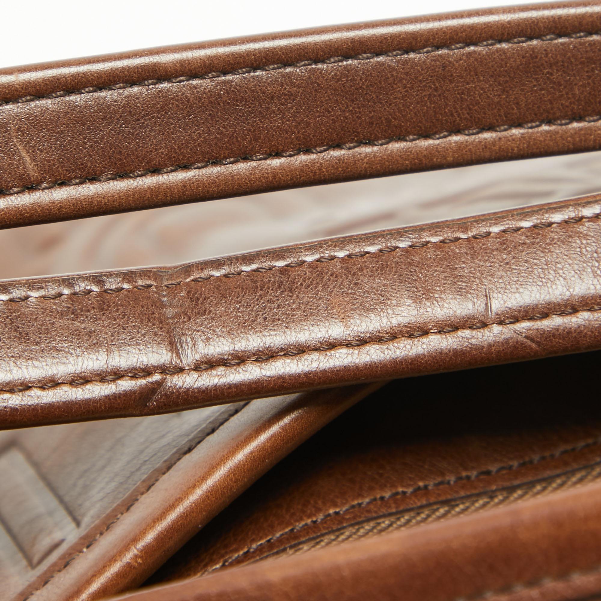 Louis Vuitton Brown Leather Paris Souple Whisper GM Bag For Sale 3