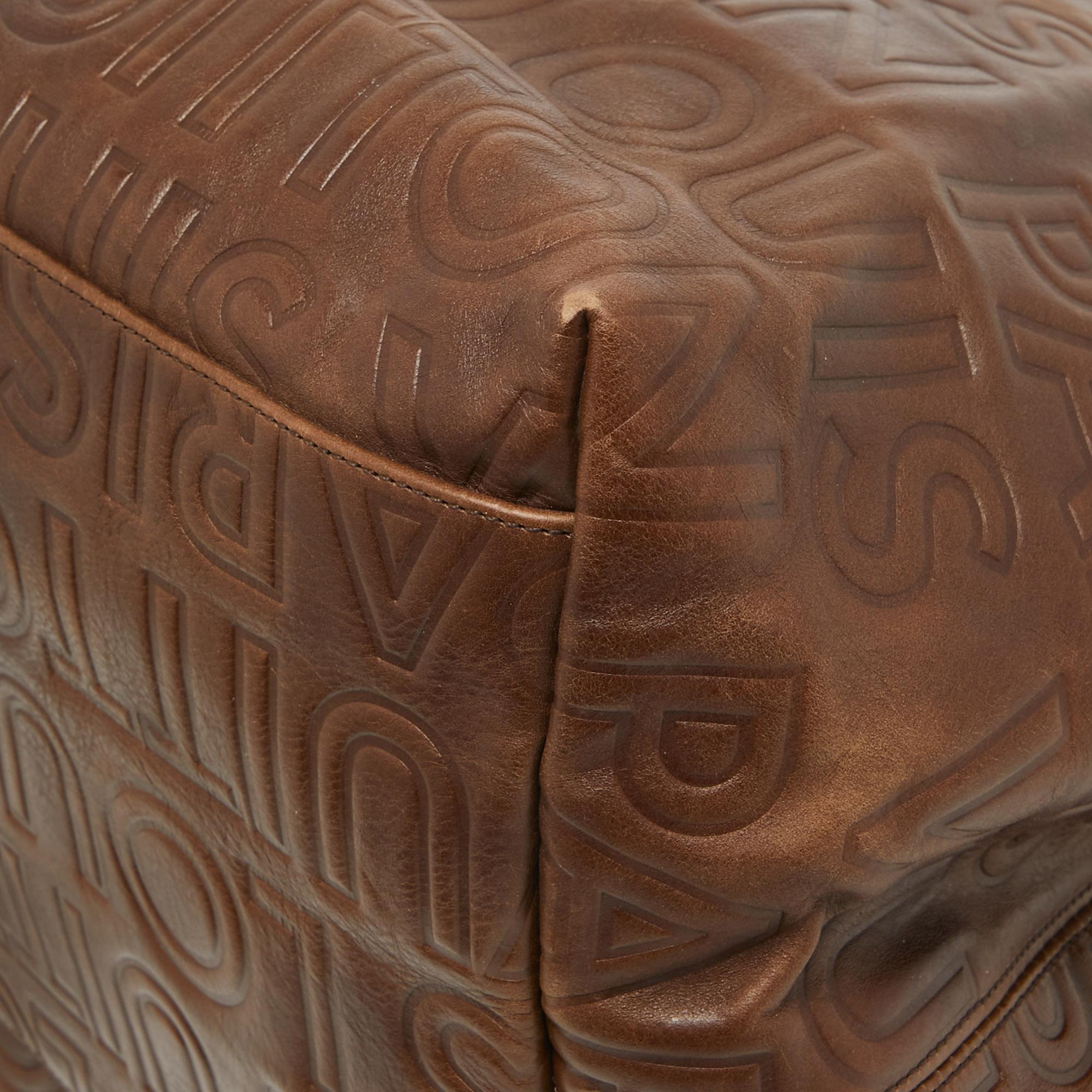 Louis Vuitton Brown Leather Paris Souple Whisper GM Bag For Sale 5