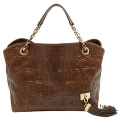 Used Louis Vuitton Brown Leather Paris Souple Whisper GM Bag