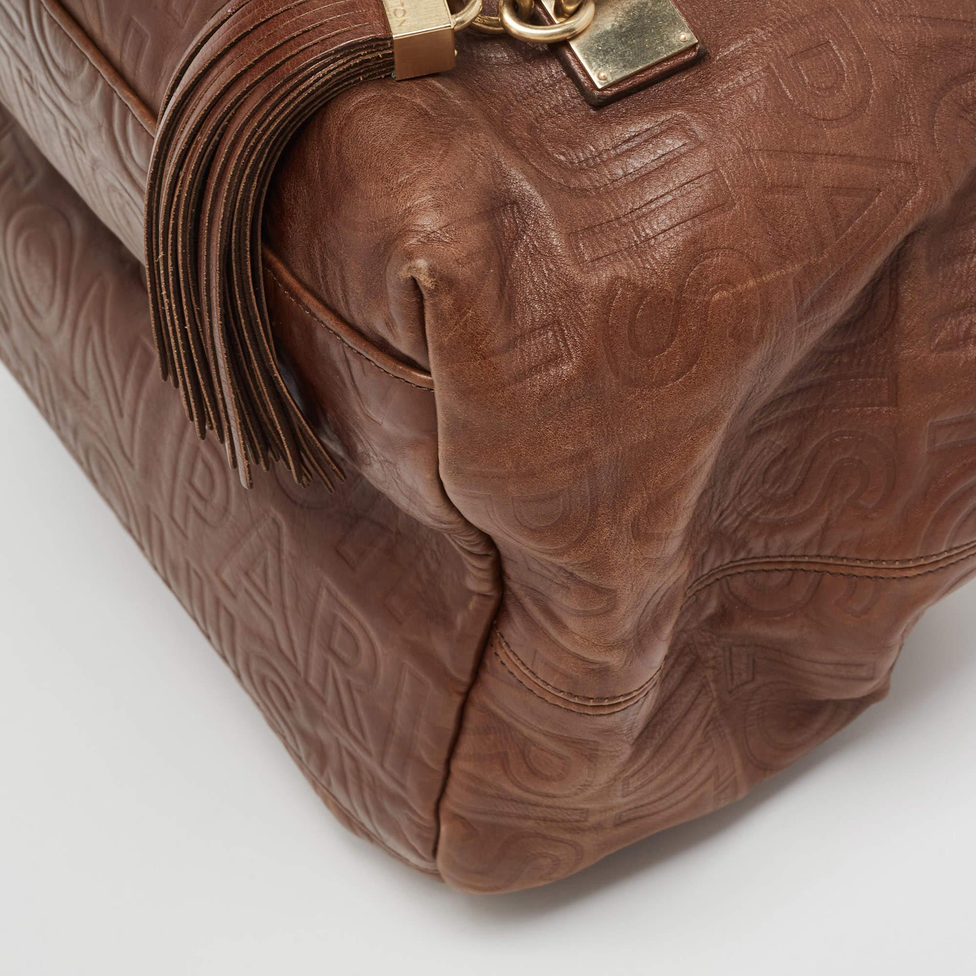 Louis Vuitton Brown Leather Paris Souple Whisper PM Bag 9