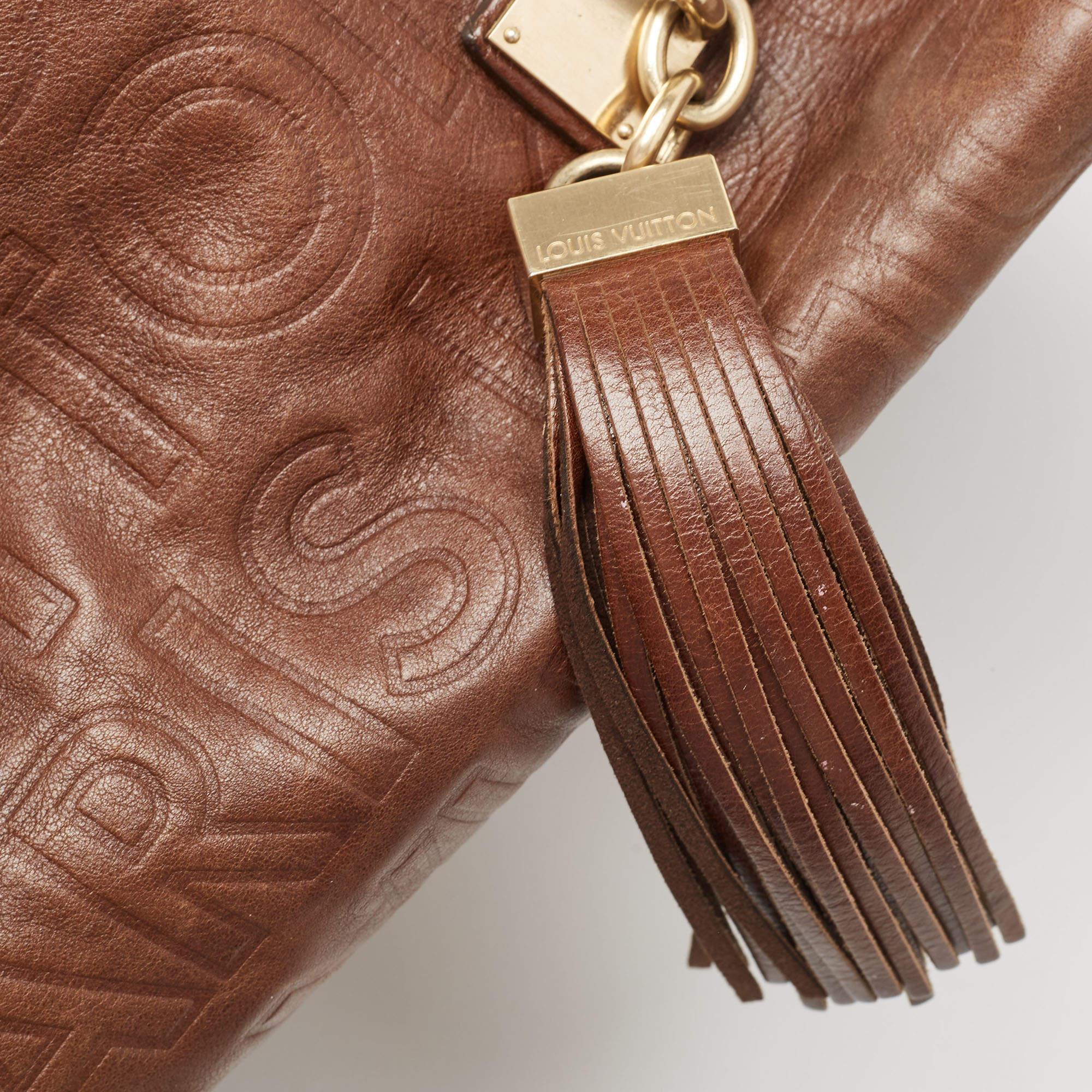 Louis Vuitton Brown Leather Paris Souple Whisper PM Bag 10