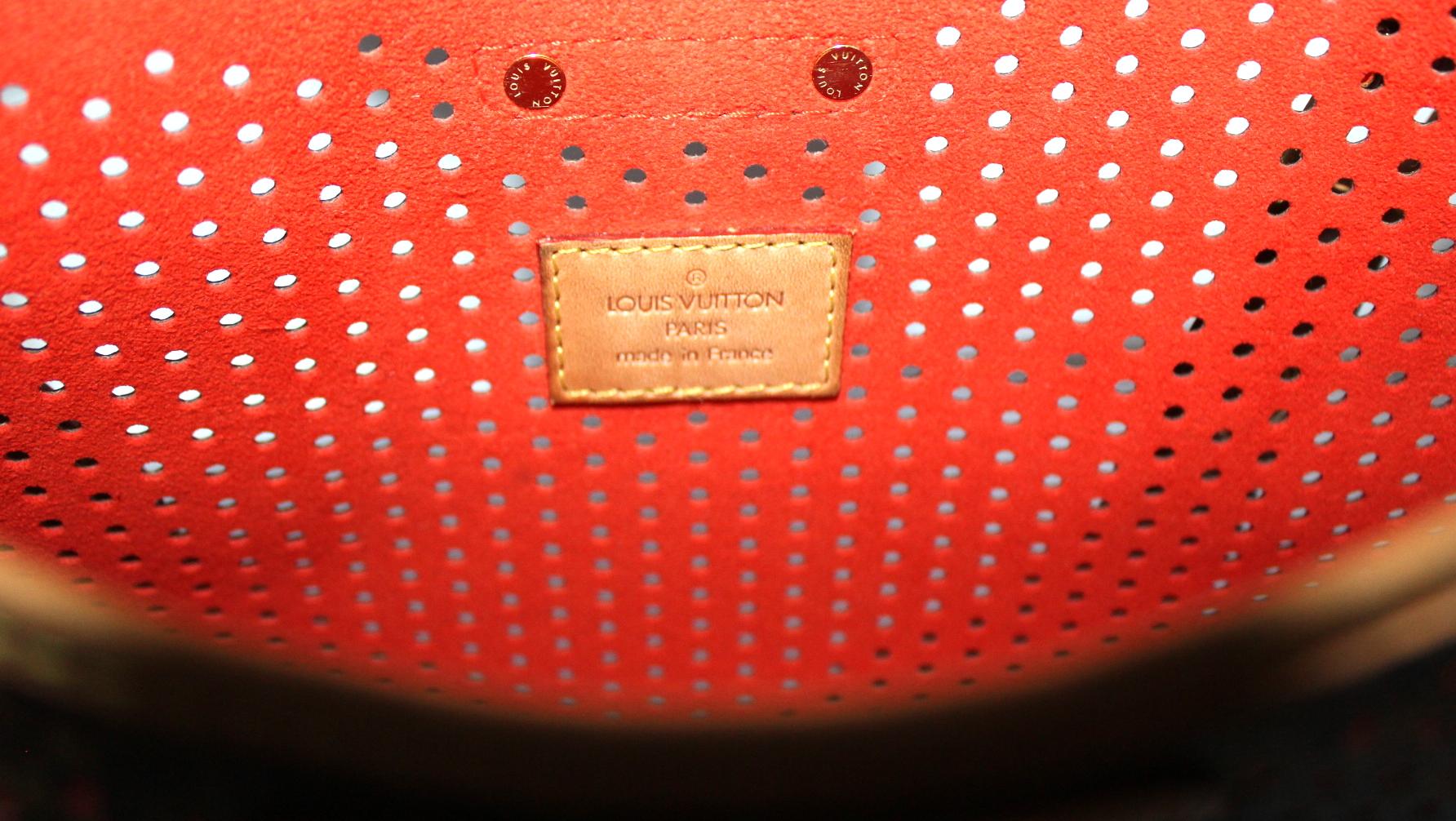 Women's Louis Vuitton Brown Leather Perforated Bag