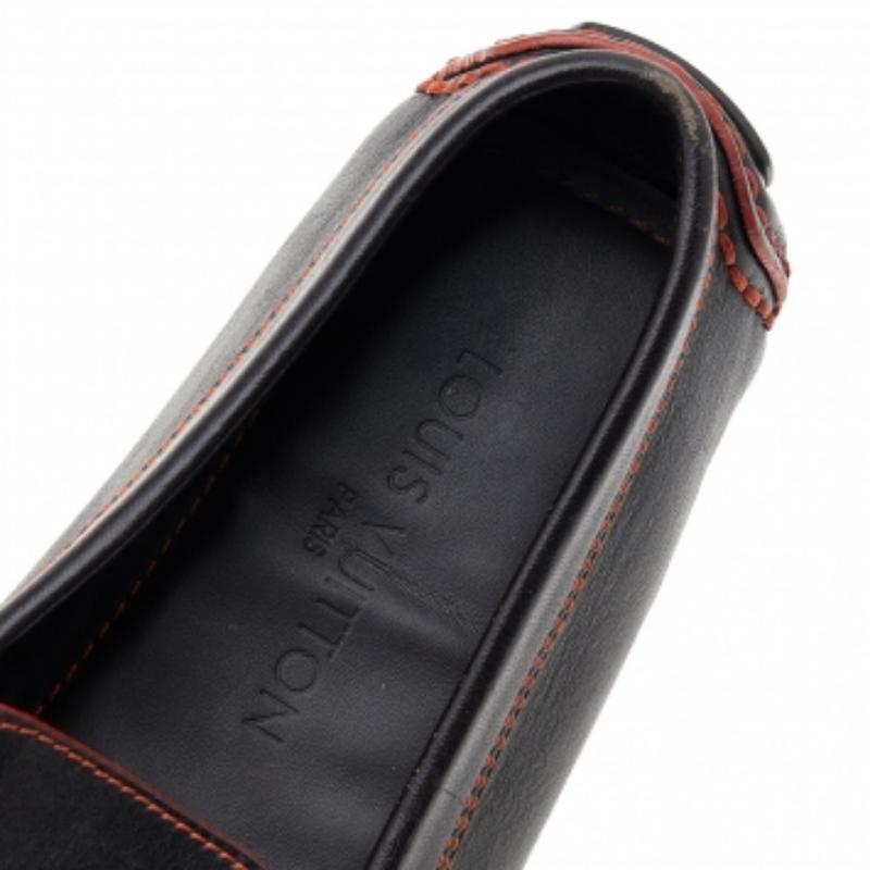 Nero Louis Vuitton, pelle marrone con chiusura a S, mocassini taglia 39 in vendita