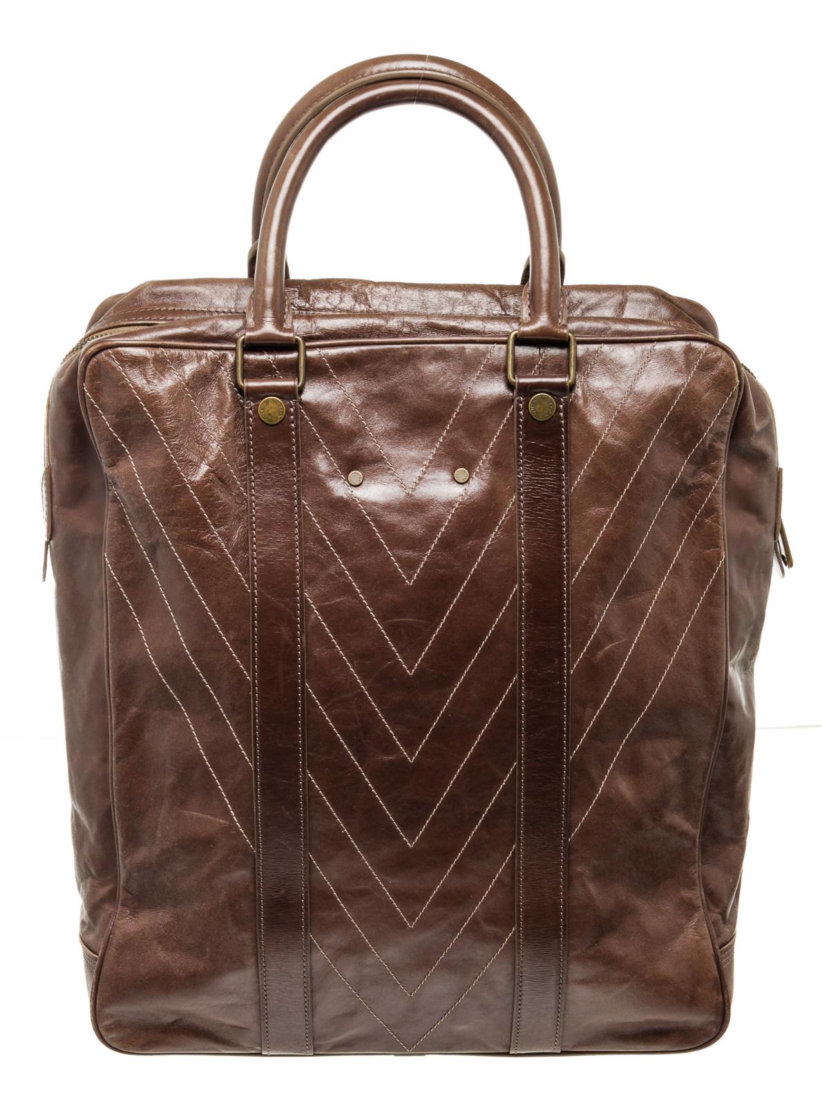 Louis Vuitton Brown Leather Soana Cabas Tote Bag In Good Condition For Sale In Irvine, CA