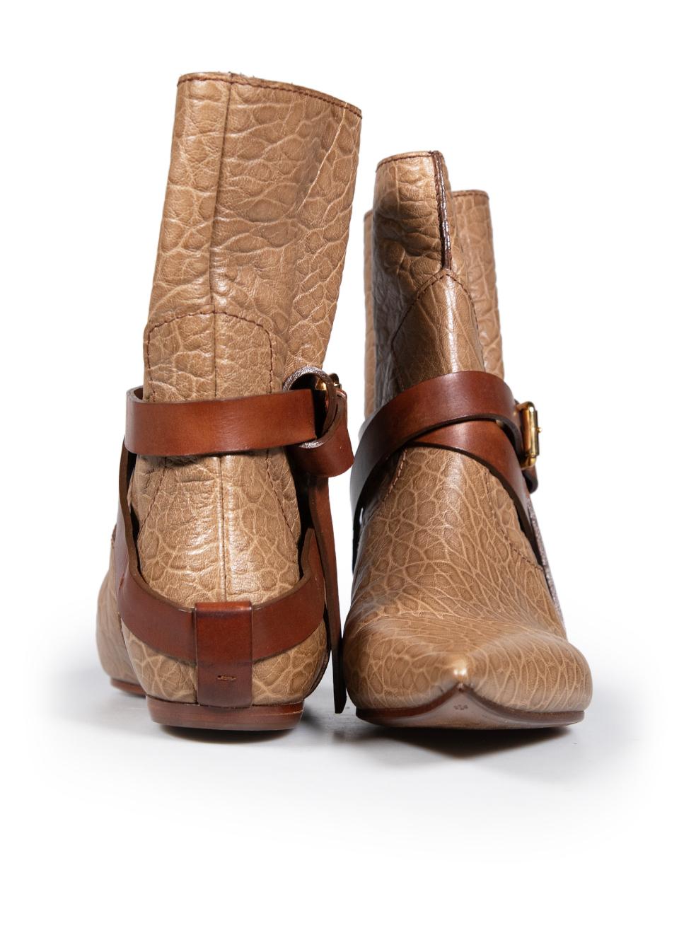 Louis Vuitton Brown Leather Sweet Escapade Boots Size IT 39.5 In Good Condition For Sale In London, GB