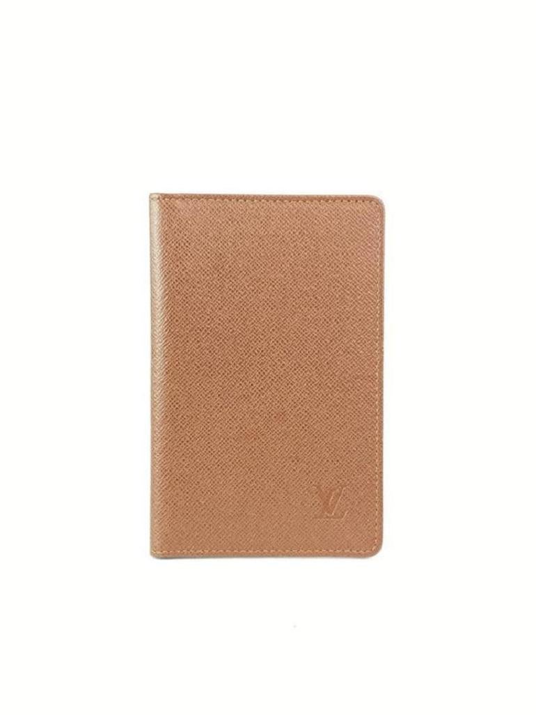 Louis Vuitton Brown Leather Taiga Card Holder ID Wallet Case 5L918 7