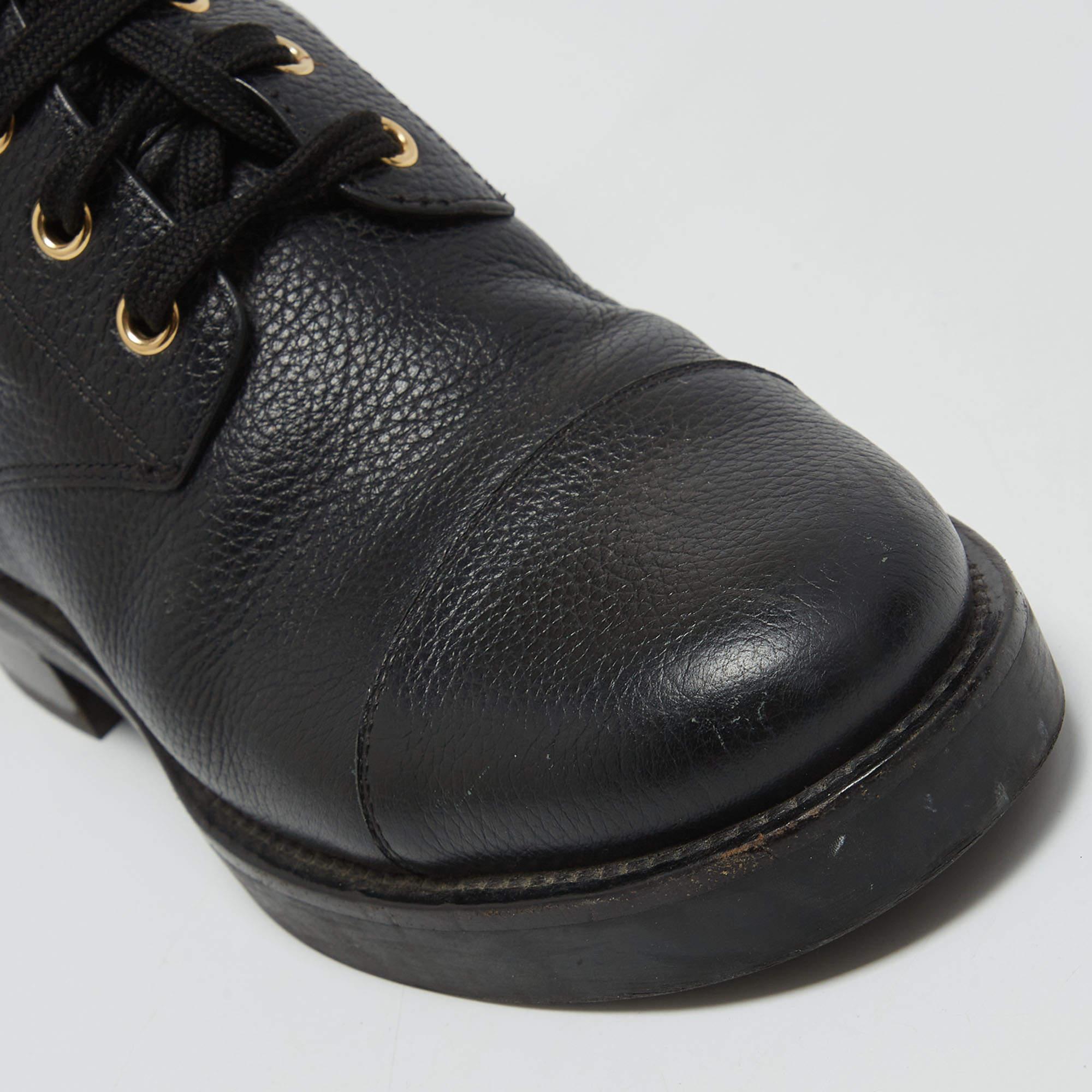 Louis Vuitton Brown Leather Wonderland Ranger Boots Size 36 2