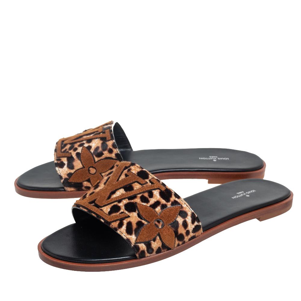 Louis vuitton leopard sandals 2025