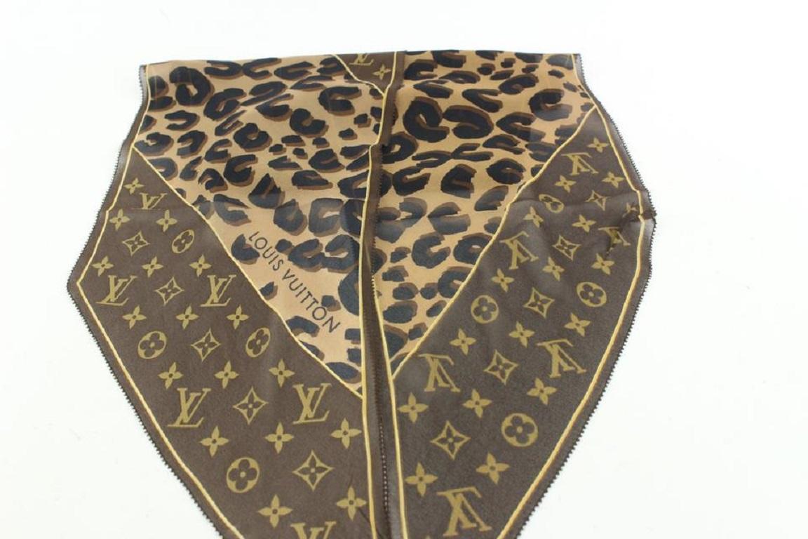 Louis Vuitton Brown Leopard Stephen Sprouse Scarf 542lvs611 5