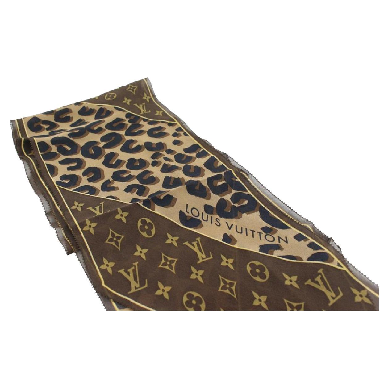 Louis Vuitton Brown Leopard Stephen Sprouse Scarf 542lvs611 at 1stDibs
