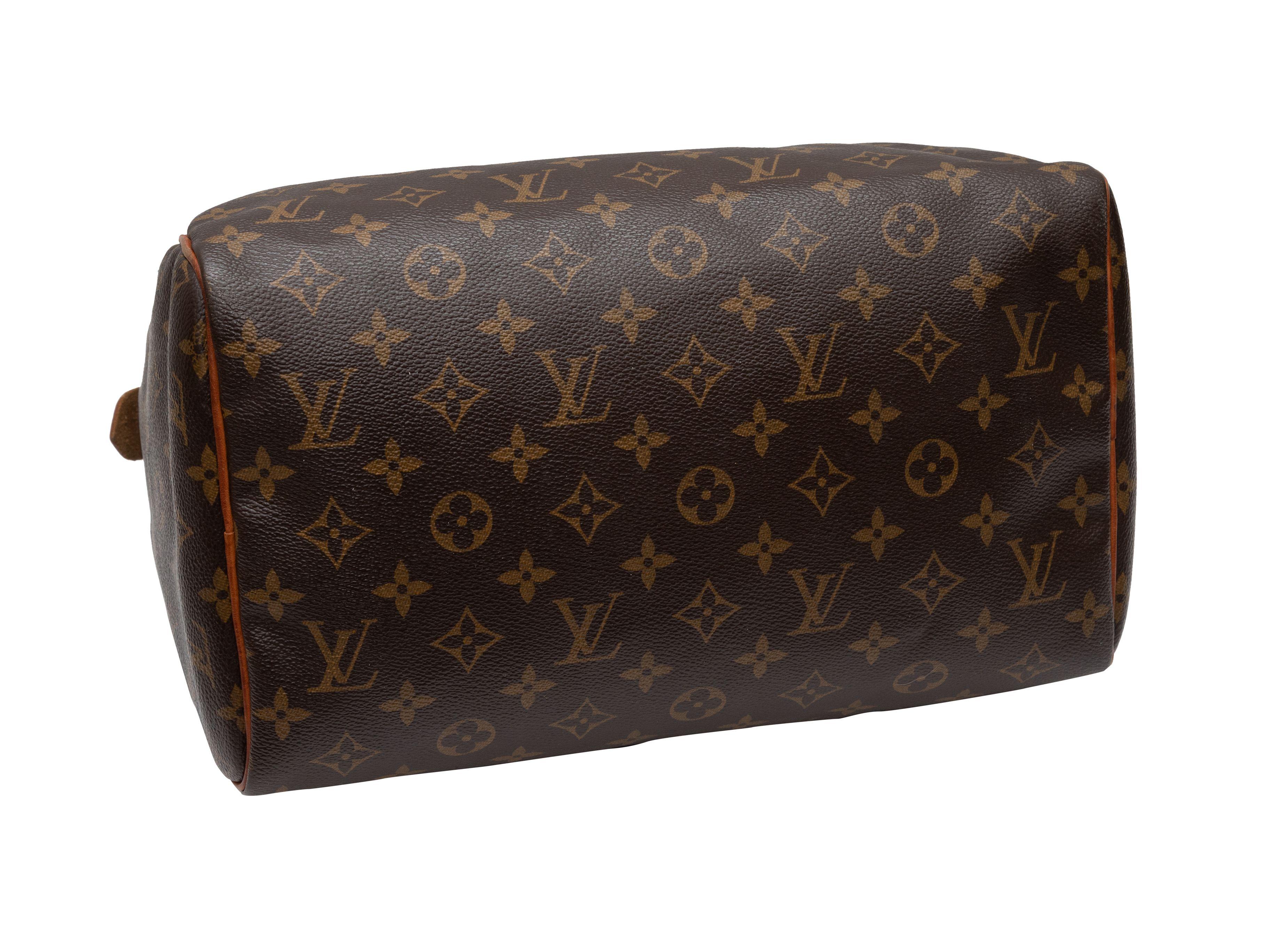 Louis Vuitton Brown Logo 30 CM Speedy Bag In Good Condition In New York, NY