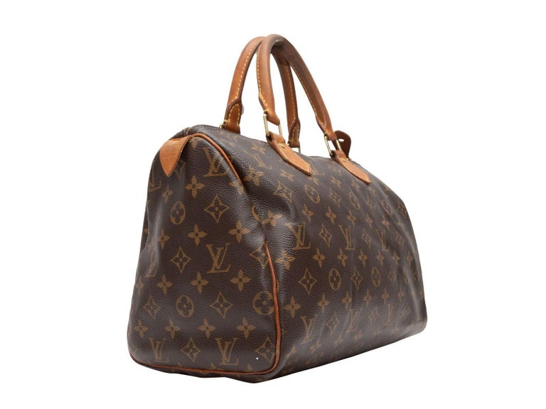 Louis Vuitton Brown Logo 30 CM Speedy Bag 1