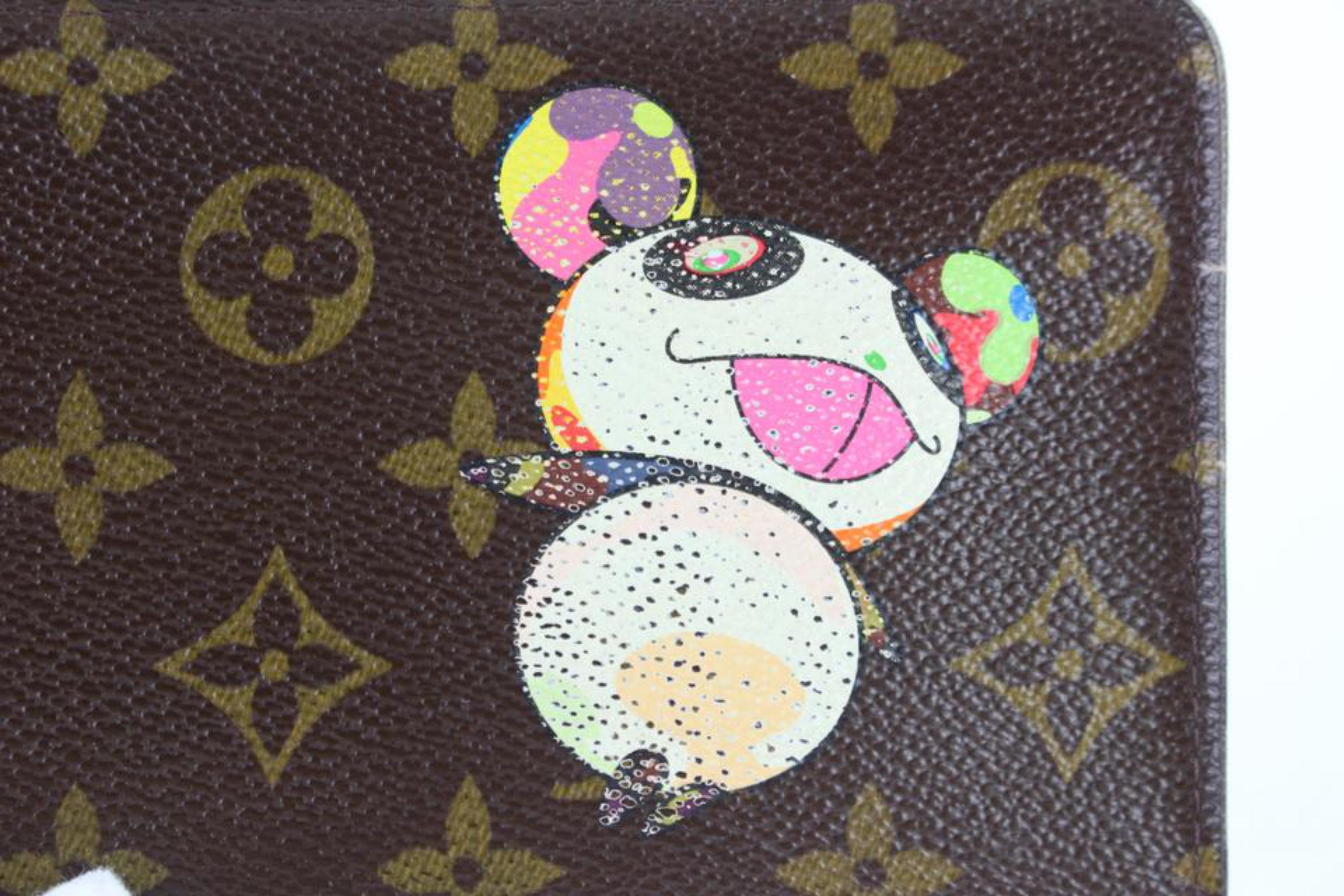 Louis Vuitton Brown Long Monogram Murakami Panda Zippy 230551 Wallet For Sale 5