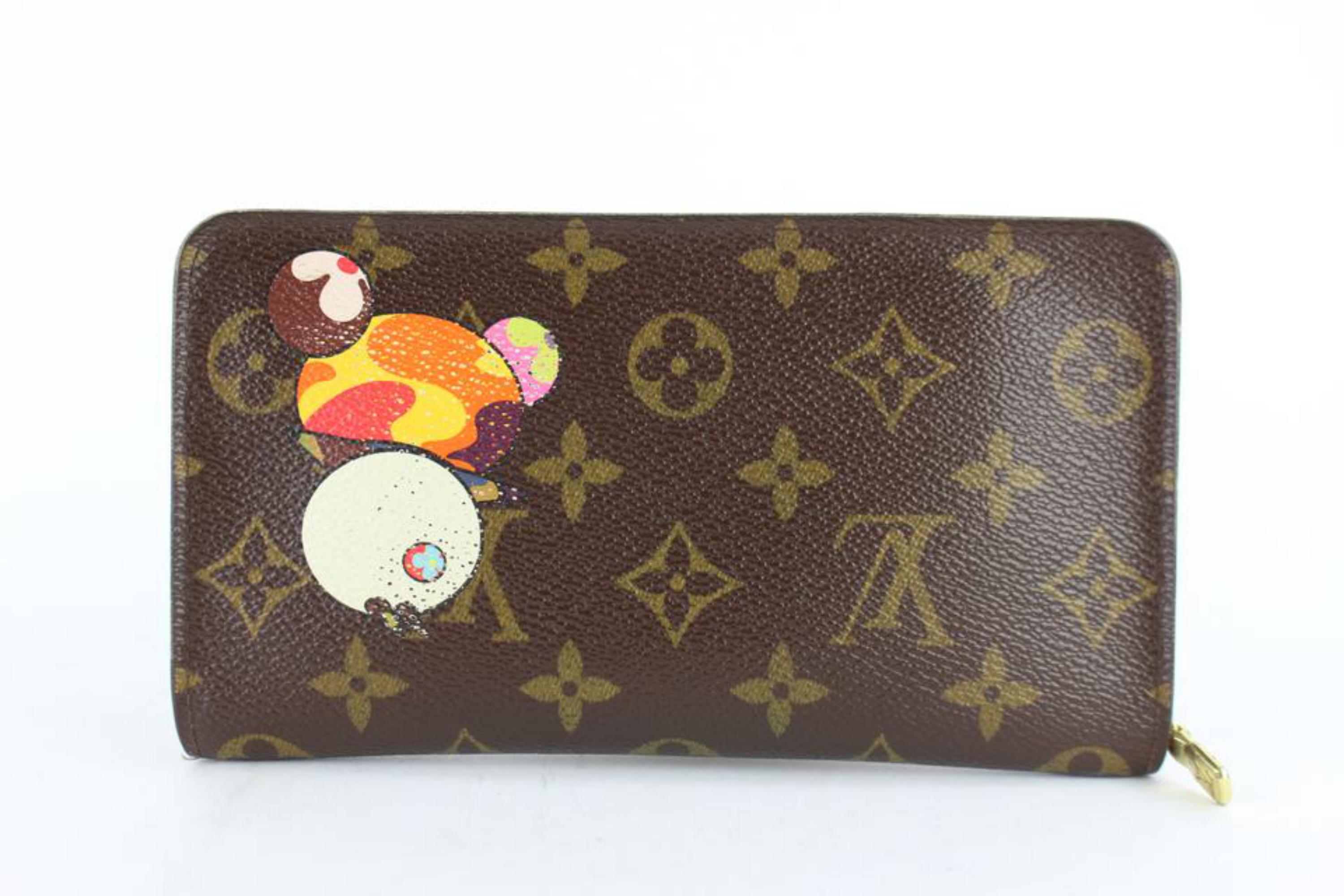 Louis Vuitton Brown Long Monogram Murakami Panda Zippy 230551 Wallet For Sale 4