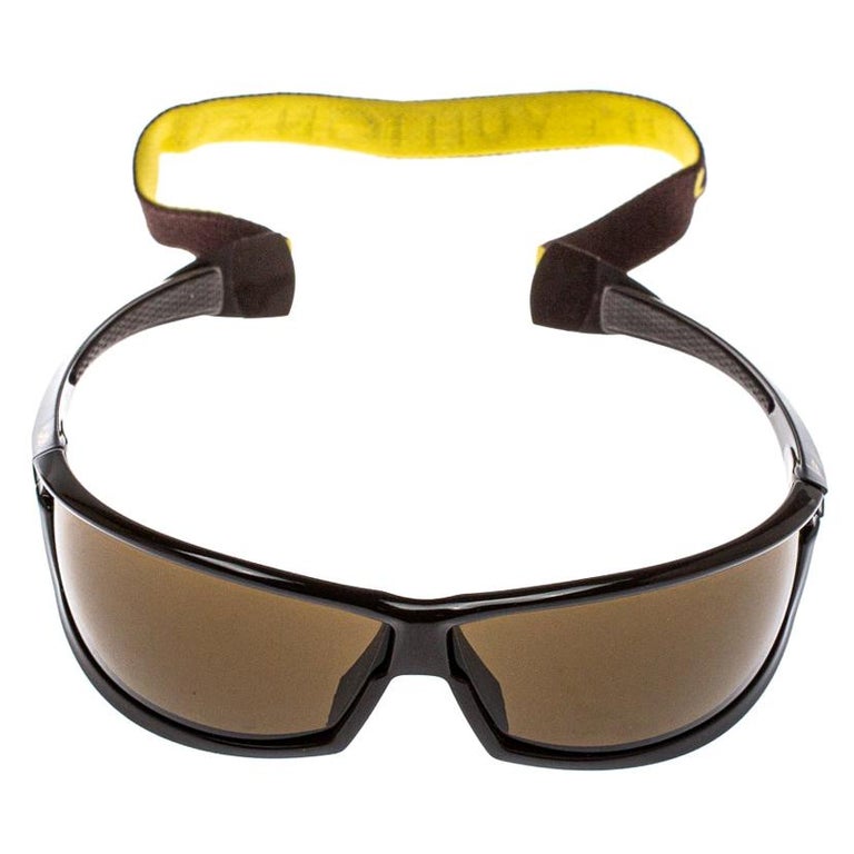 Louis Vuitton Brown LV Cup M80659 Shield Sport Sunglasses at 1stDibs