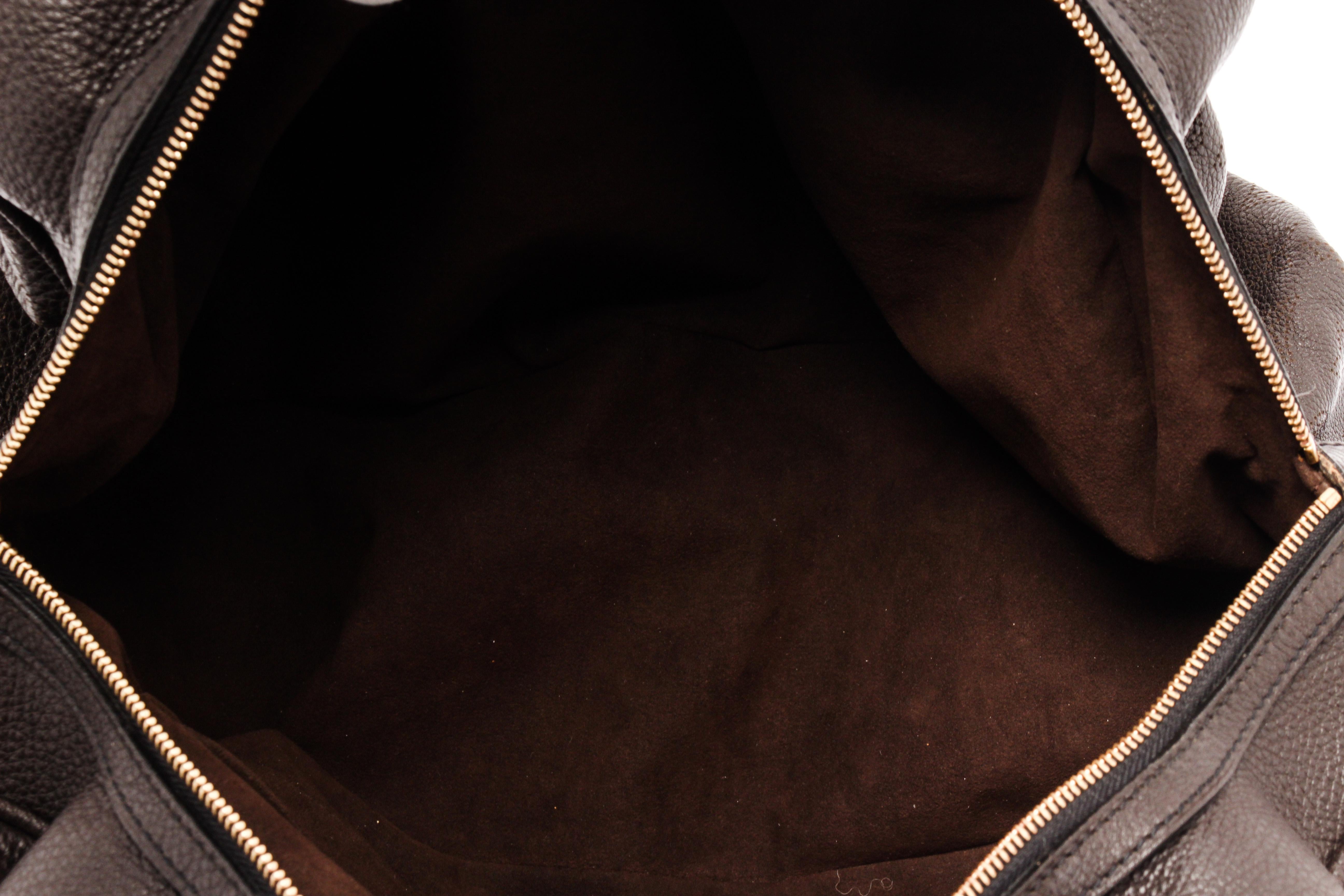 Louis Vuitton Brown Mahina Leather Lunar GM Hobo Bag 6