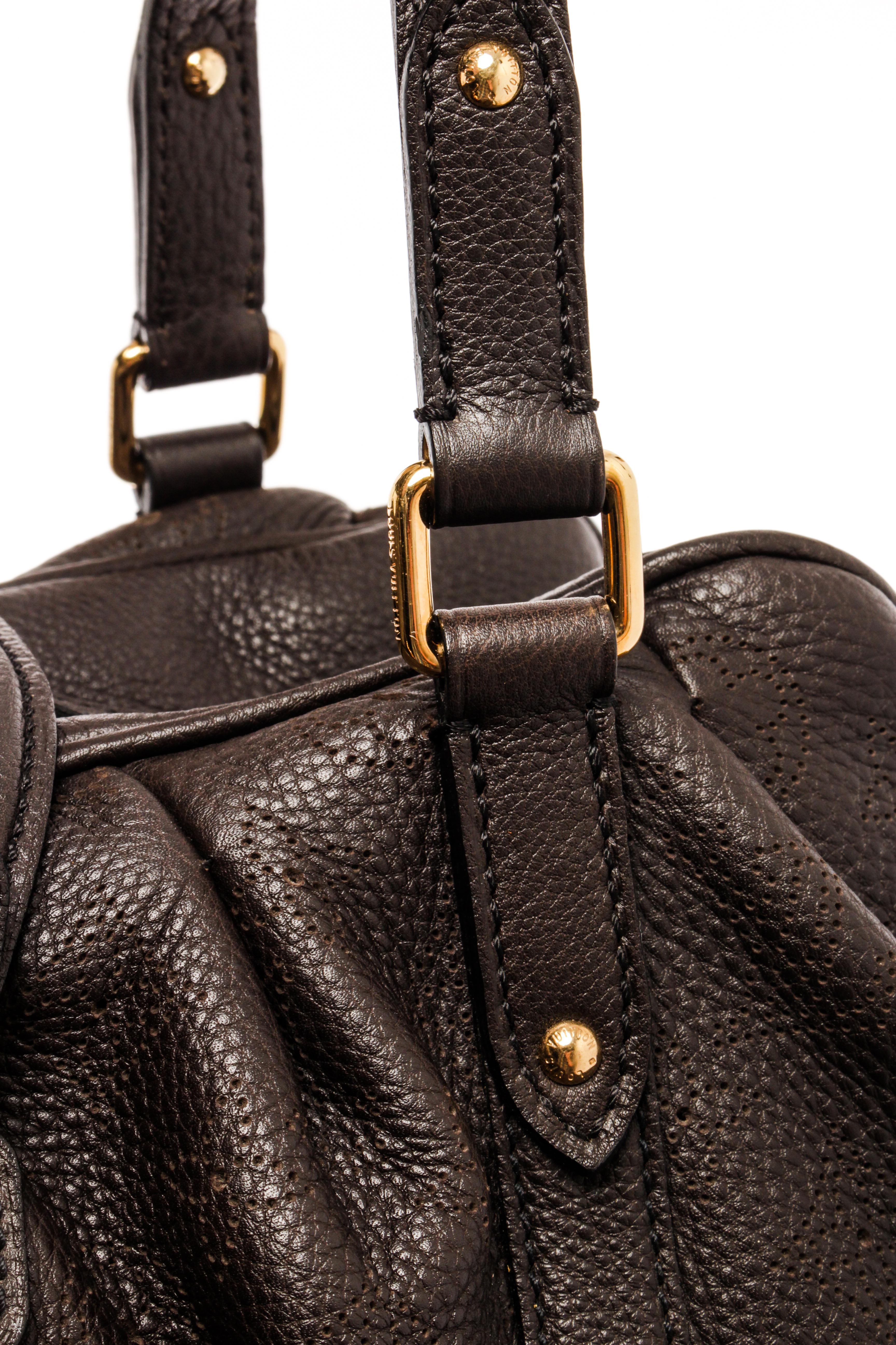 Louis Vuitton Brown Mahina Leather Lunar GM Hobo Bag 1