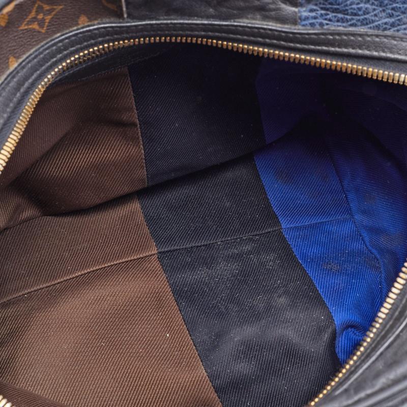 Louis Vuitton Brown/Marine Monogram Canvas and Leather Limited Edition Blocks Zi 7