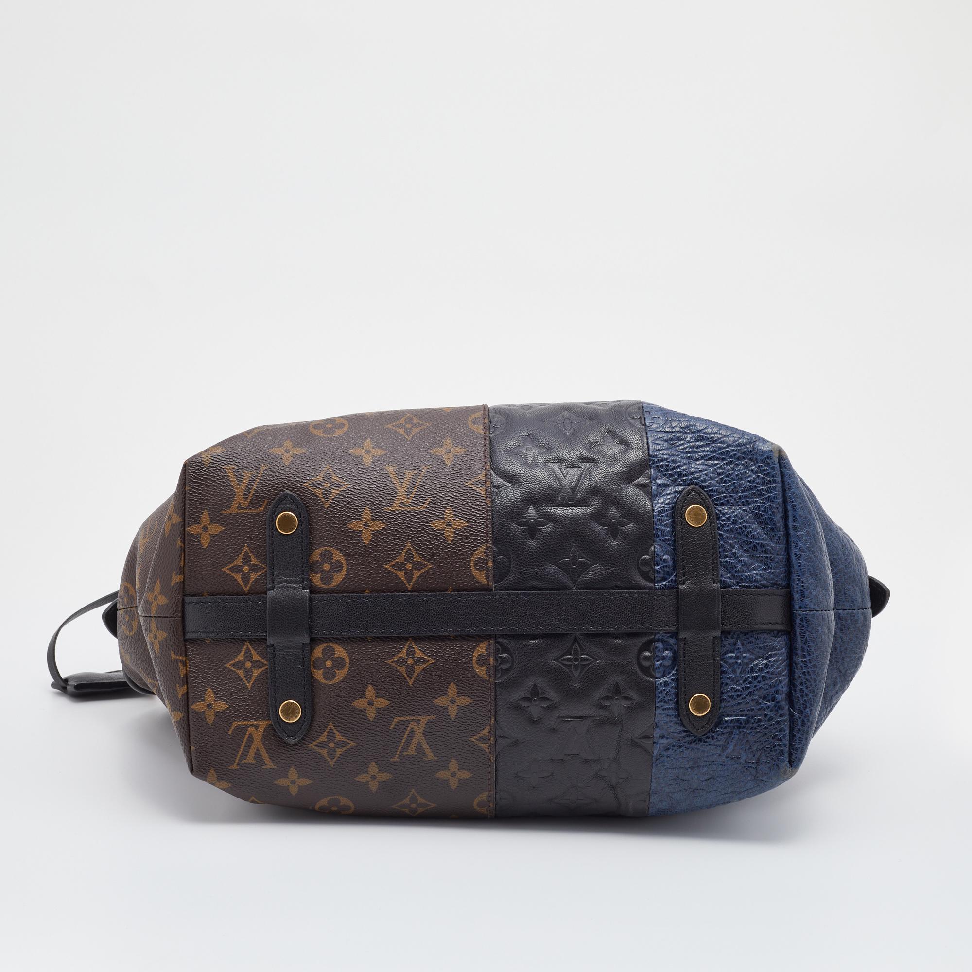 Louis Vuitton Brown/Marine Monogram Canvas and Leather Limited Edition Blocks Zi 1