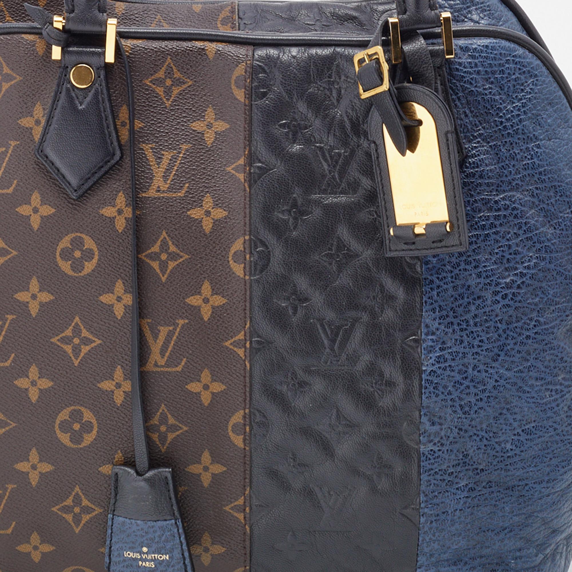 Louis Vuitton Brown/Marine Monogram Canvas and Leather Limited Edition Blocks Zi 3