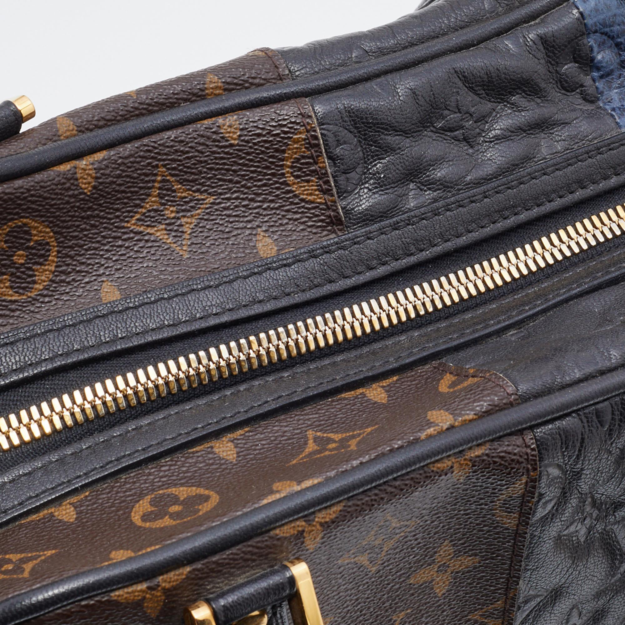 Louis Vuitton Brown/Marine Monogram Canvas and Leather Limited Edition Blocks Zi 4