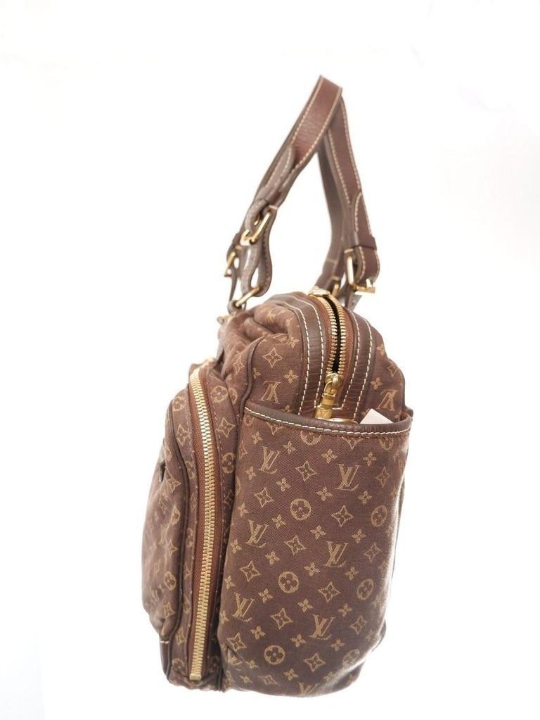 Louis Vuitton Brown Mini Lin Canvas Leather Sac A Langer 2Way Bag For Sale  at 1stDibs
