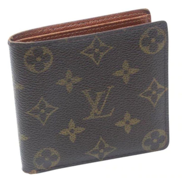 Louis Vuitton Brown Mongoram Coated Canvas Marco Bifold Wallet For Sale at  1stDibs