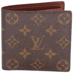 Used Louis Vuitton Brown Mongoram Coated Canvas Marco Bifold Wallet
