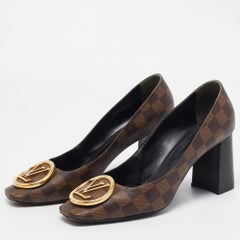 Louis Vuitton Brown Mongram Canvas Madeleine Pumps Size 40.5