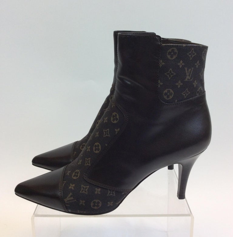 Louis Vuitton Brown Monogram Ankle Boots NIB For Sale at 1stdibs