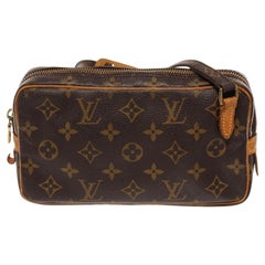 Vintage Louis Vuitton Brown Monogram Bandouliere Marly Crossbody Bag