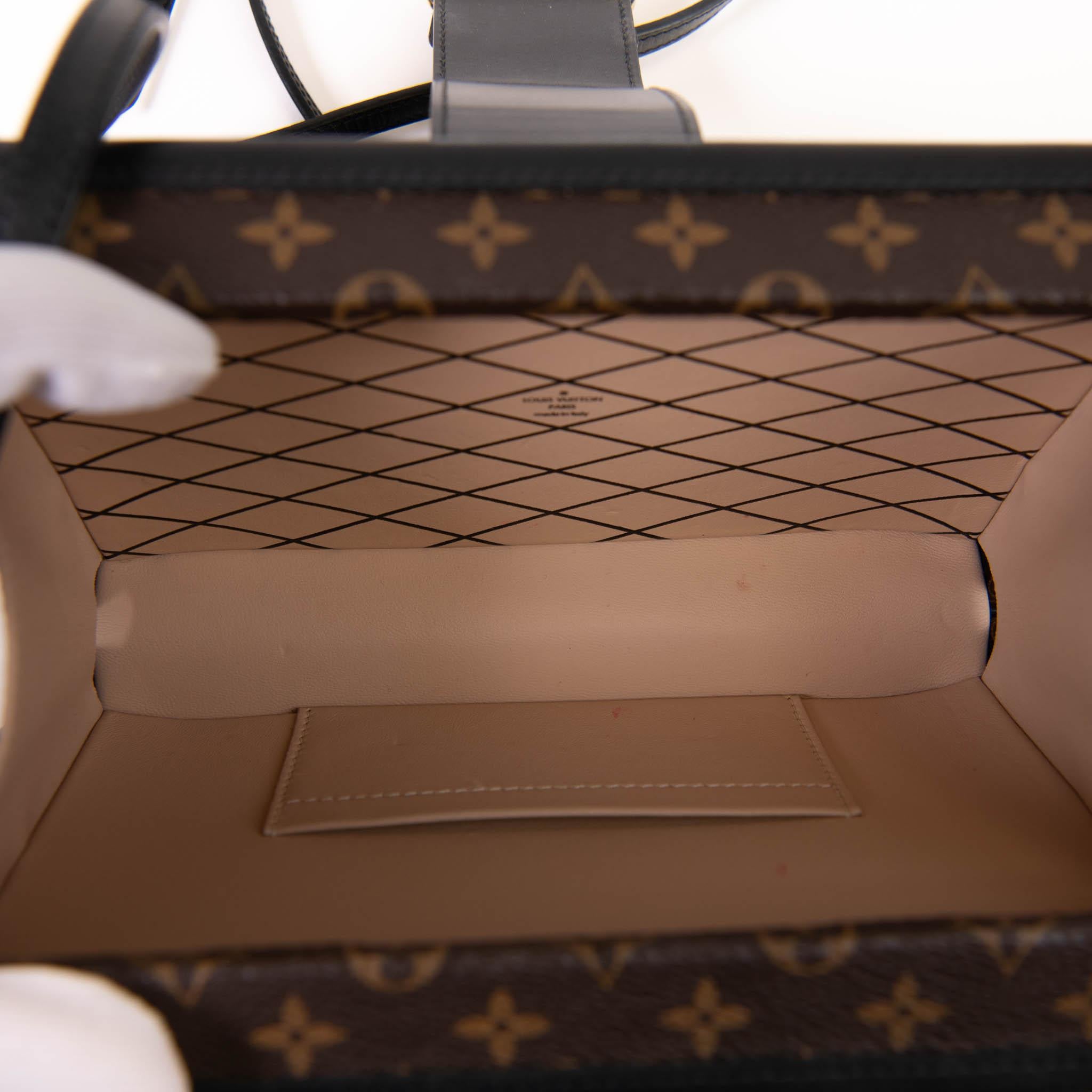 Louis Vuitton Brown Monogram & Black Leather Petite Malle Crossbody Bag 4