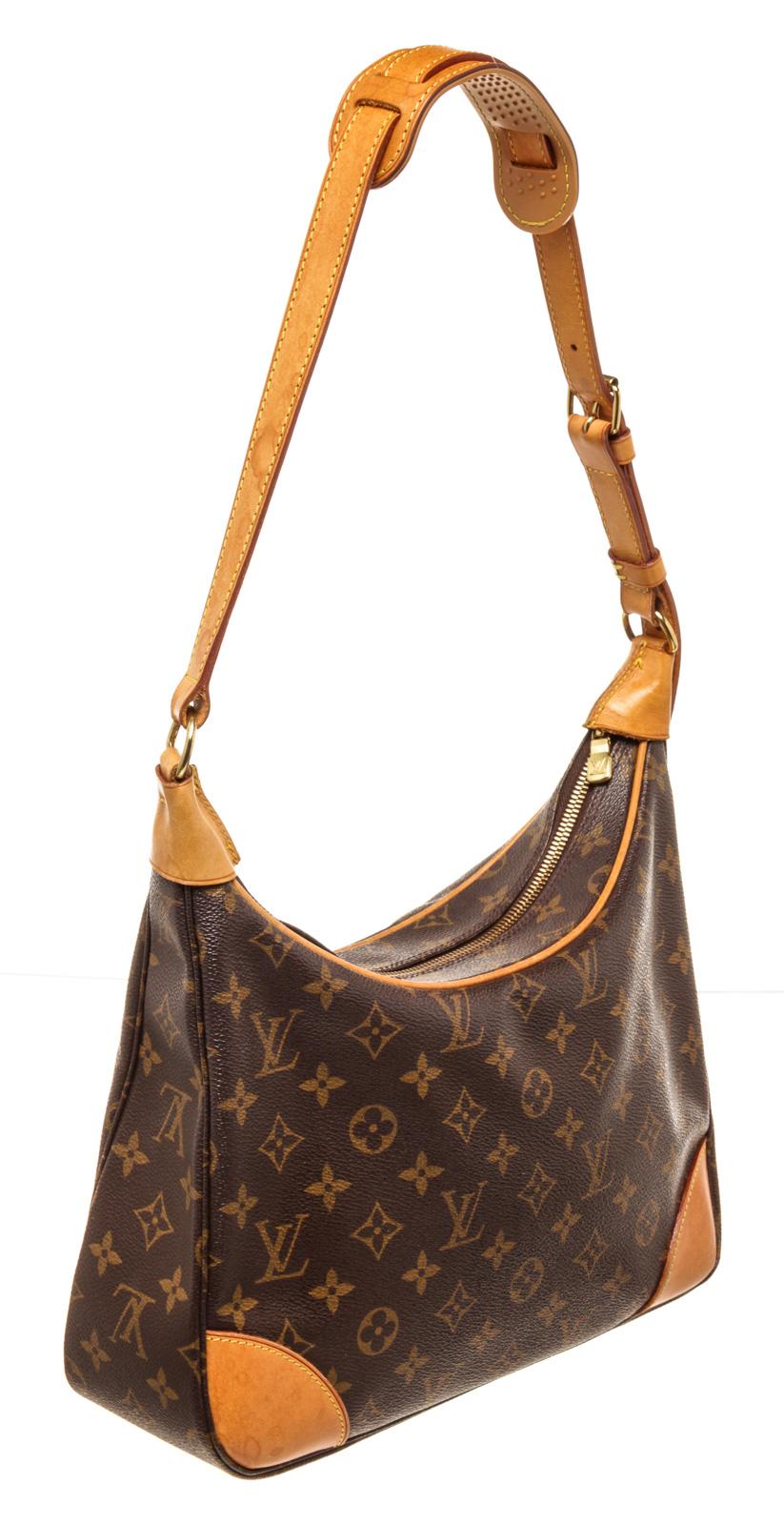 Louis Vuitton Brown Monogram Boulogne 30 Shoulder Bag In Good Condition In Irvine, CA