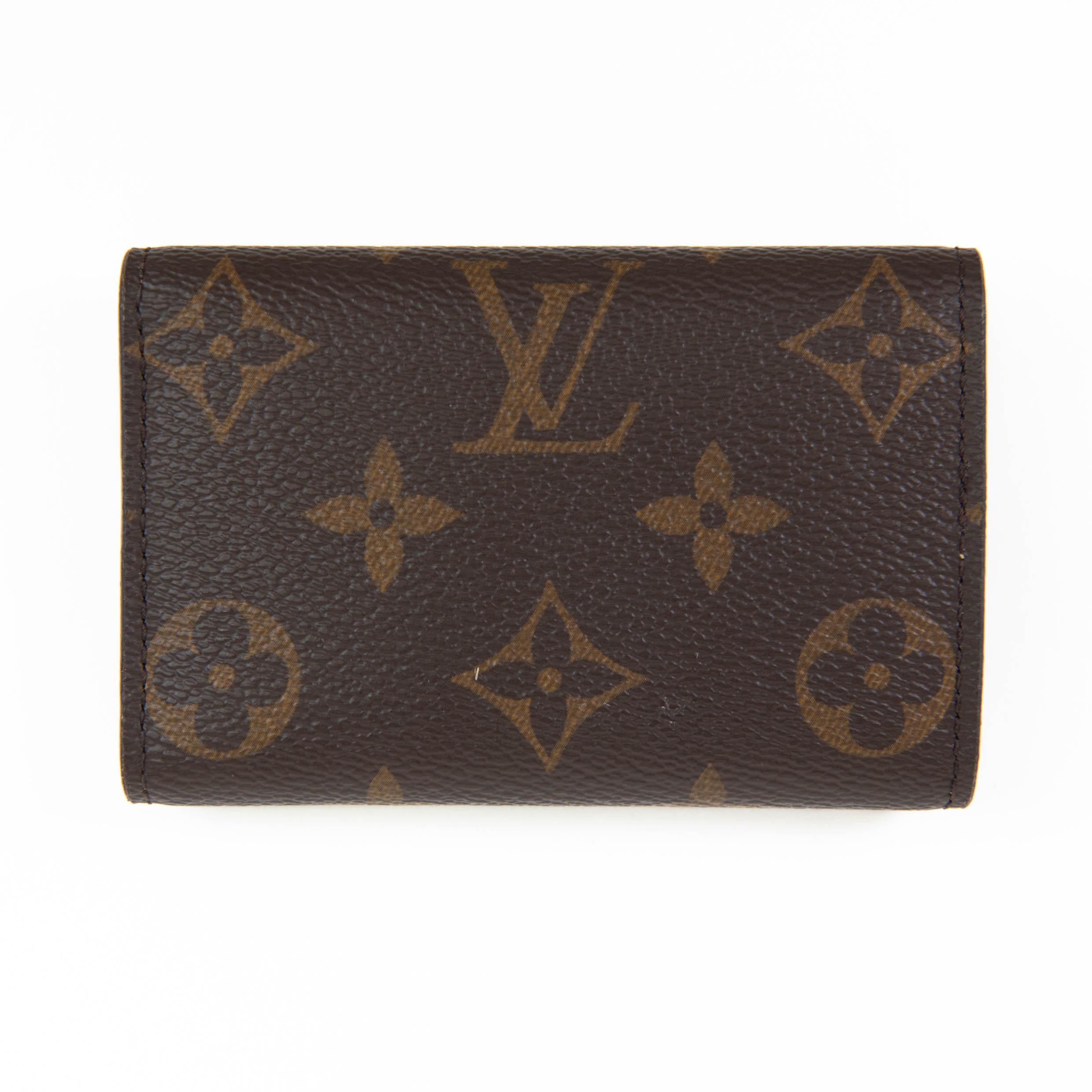 Black Louis Vuitton Brown Monogram Canvas 6 Key Multicles Holder