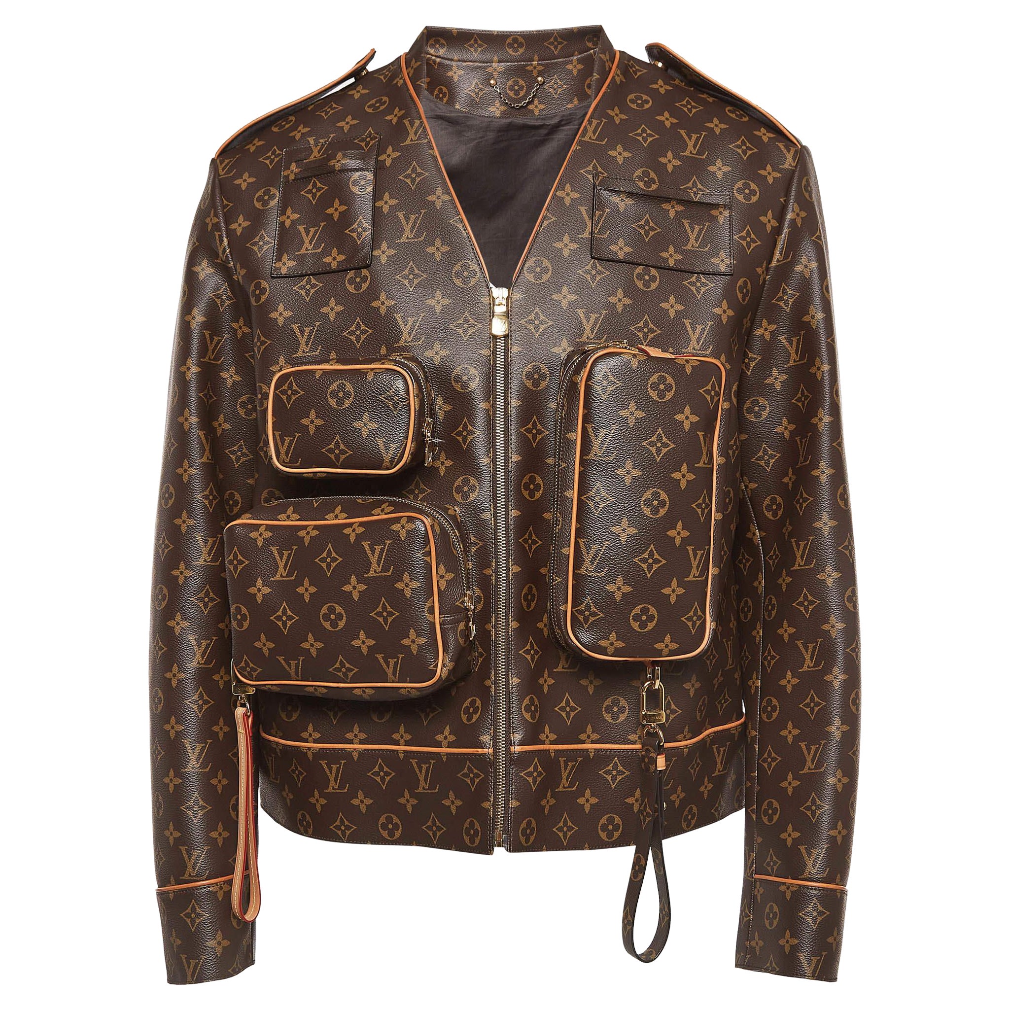 Louis Vuitton Brown Monogram Canvas Admiral Jacket L