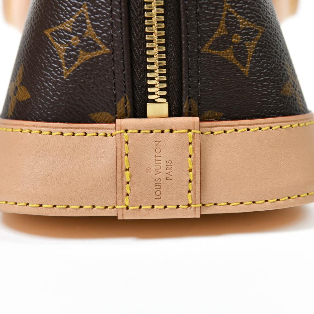 Louis Vuitton Brown Monogram Canvas Alma BB Crossbody In Excellent Condition In Corona Del Mar, CA