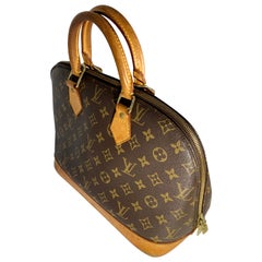 Used LOUIS VUITTON Brown Monogram Canvas  Alma PM, Average Condition, Affordable