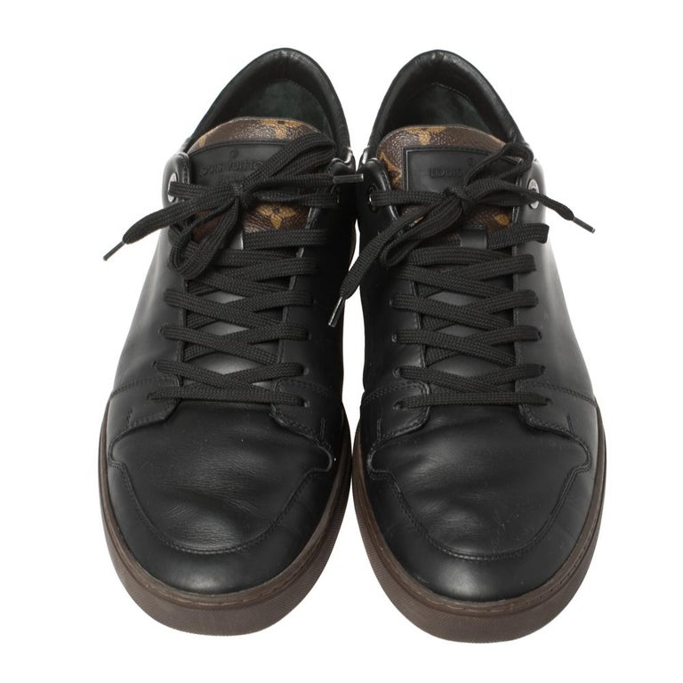 Louis Vuitton Black Monogram Canvas Match Up High Top Sneakers Size 42.5