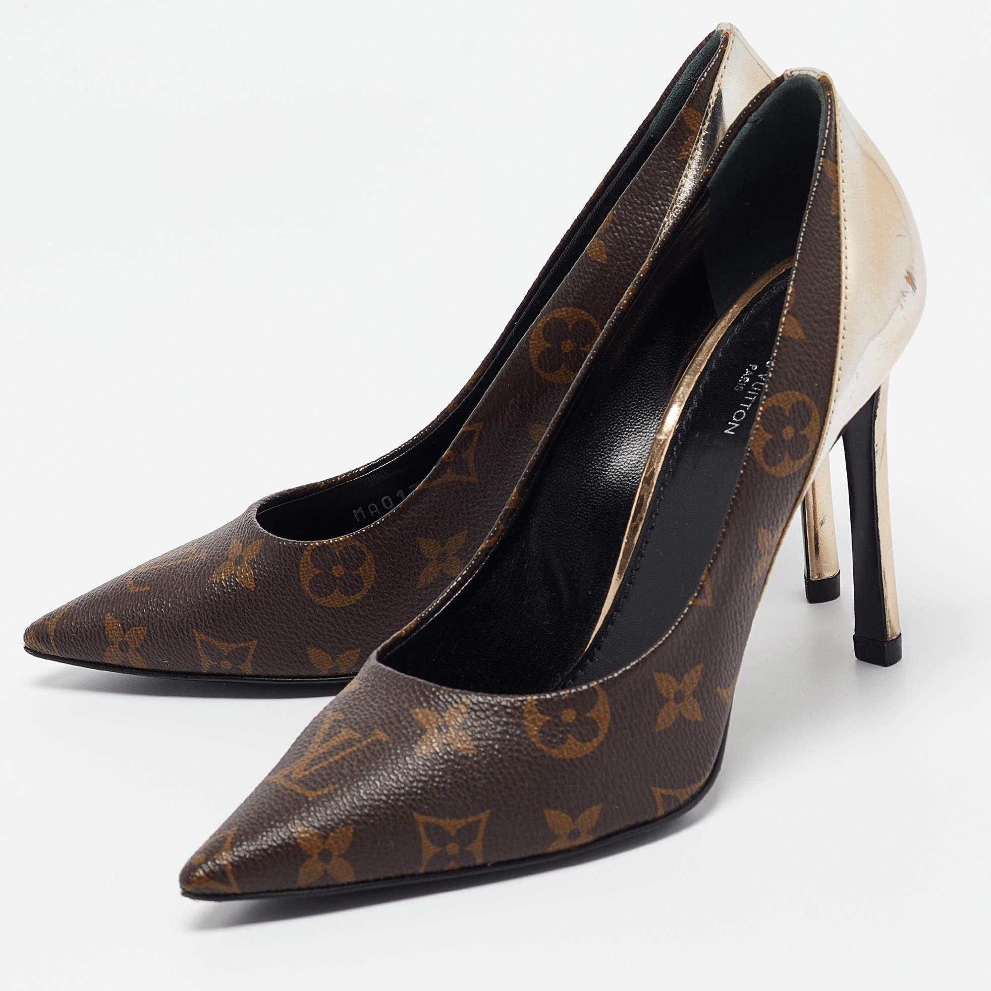 Discover footwear elegance with these Louis Vuitton womens pumps. Meticulously designed these heels marry fashion and comfort ensuring you shine in every setting.