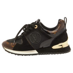 Louis Vuitton Brown Monogram Canvas and Mesh Run Away Sneakers Size 37